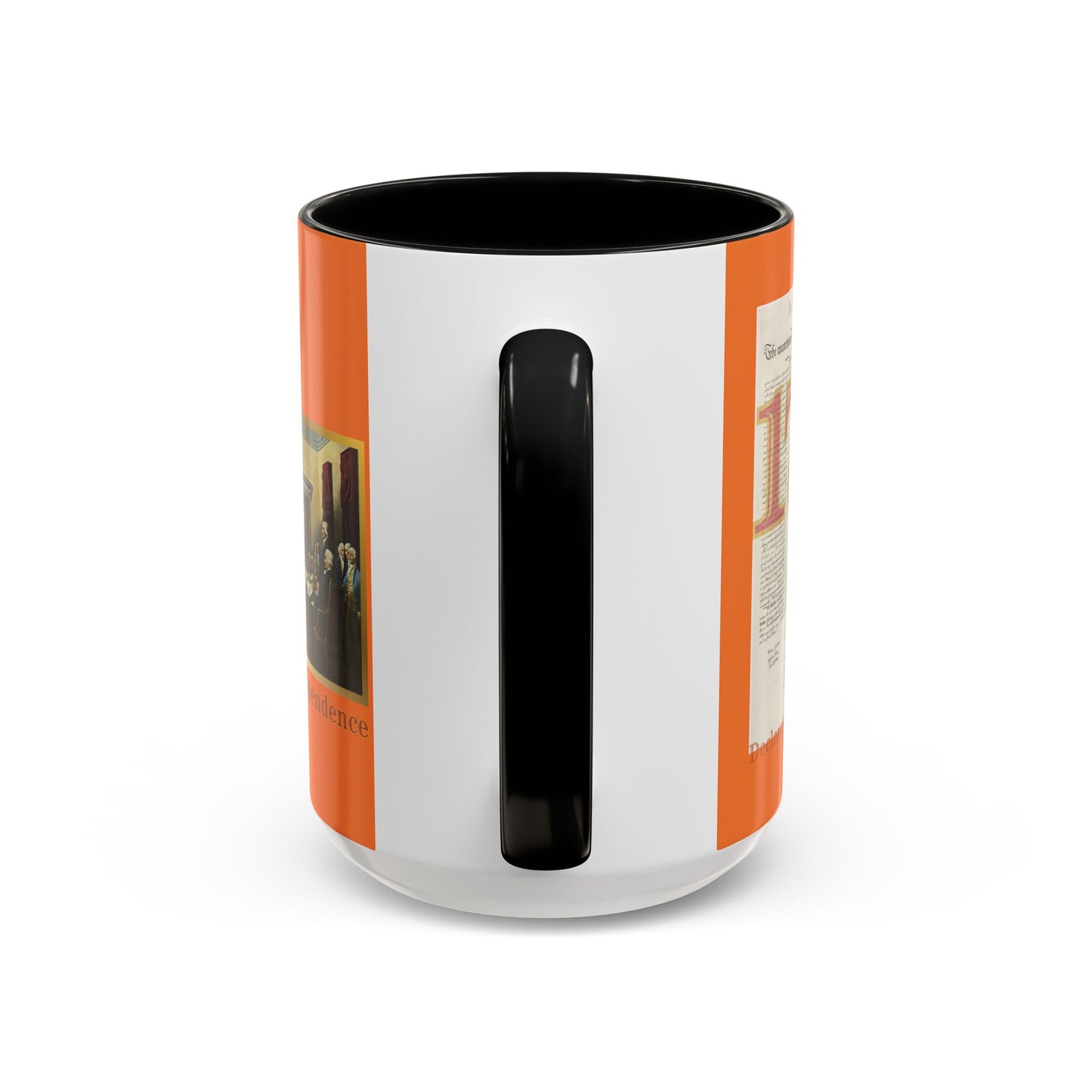 Declaration of Independence Orange Accent Mug by theGreenDragonTavern.shop