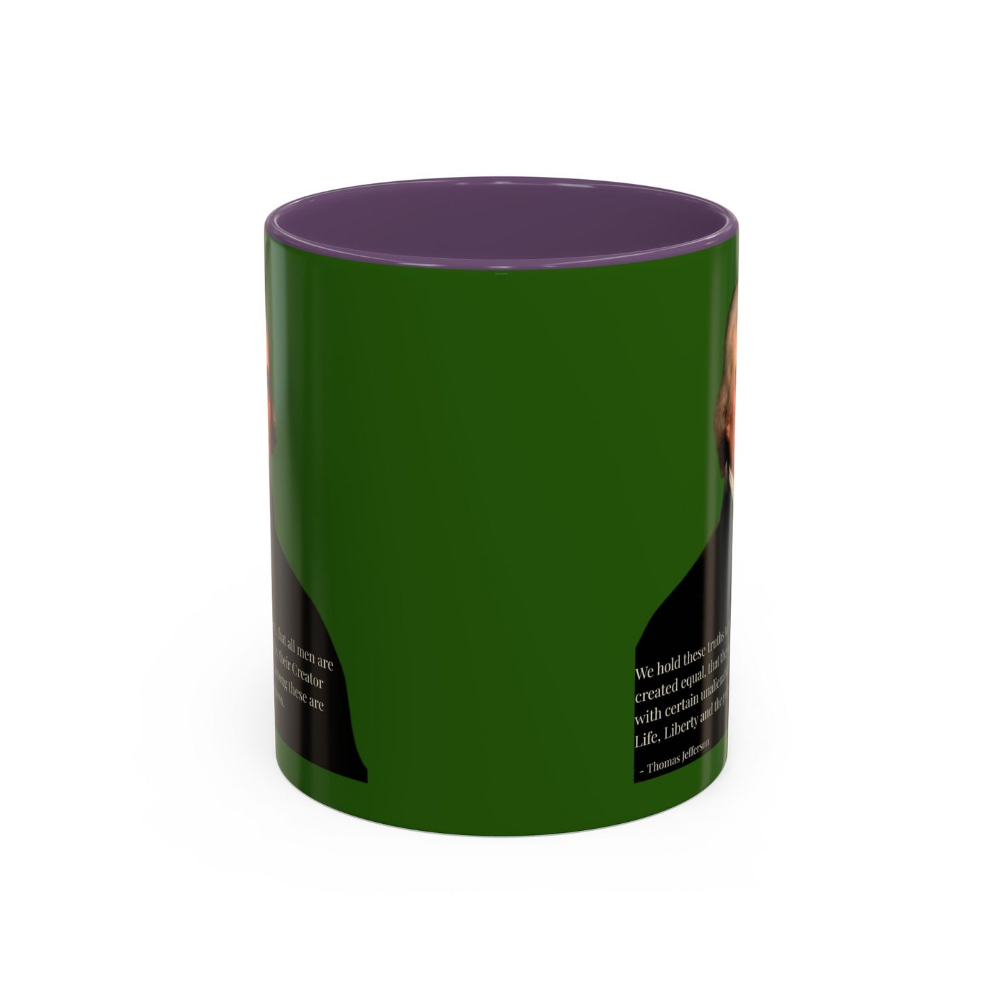 We hold these truths to be self-evident Dark Green Accent Mug by theGreenDragonTavern.shop