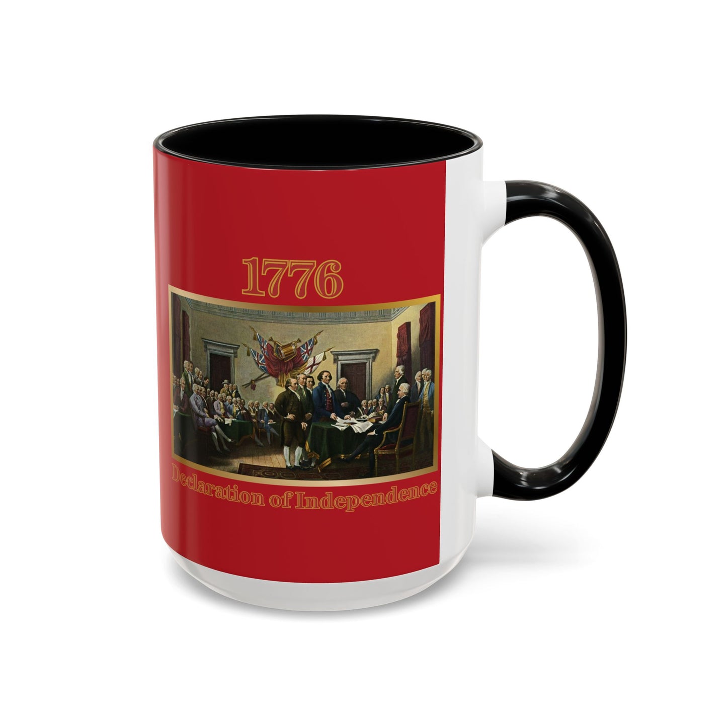 Declaration of Independence Red Accent Mug by theGreenDragonTavern.shop