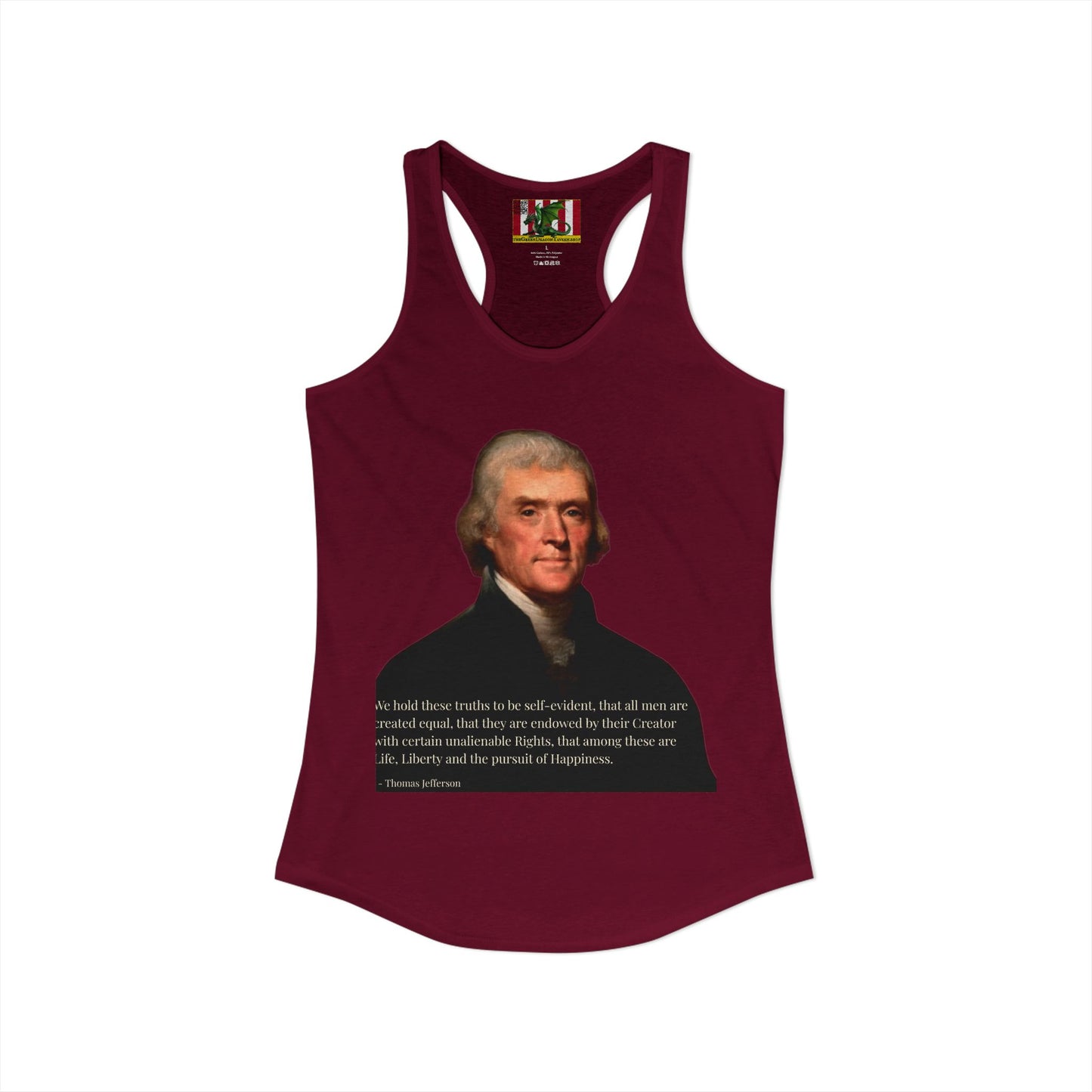 We hold these truths to be self-evident Women's Racerback Tank Top by theGreenDragonTavern.shop