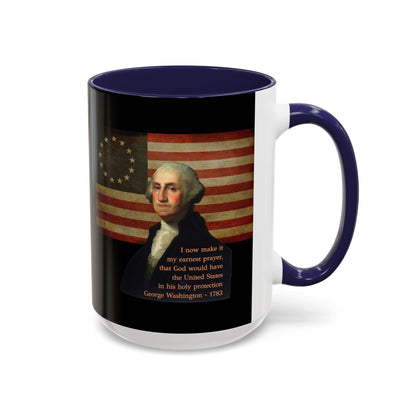 Washington's Earnest Prayer Black Accent Mug by theGreenDragonTavern.shop