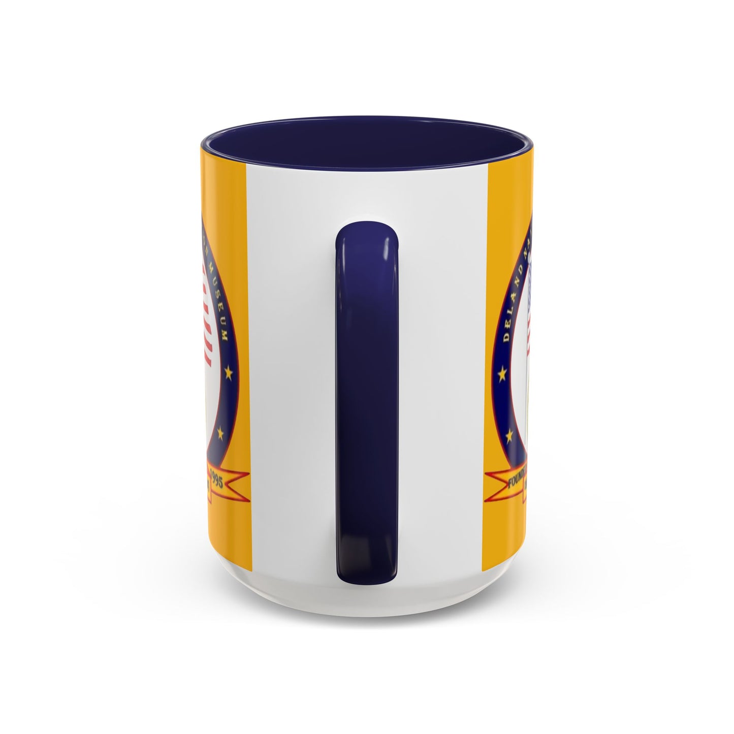 DeLand Naval Air Station Museum Yellow Accent Mug by theGreenDragonTavern.shop