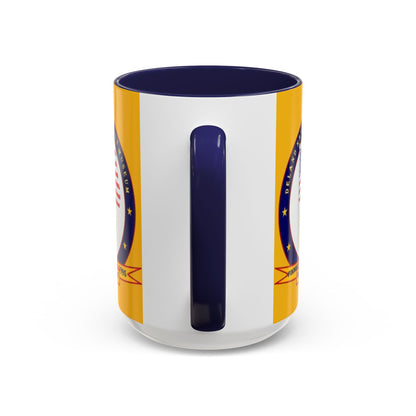 DeLand Naval Air Station Museum Yellow Accent Mug by theGreenDragonTavern.shop