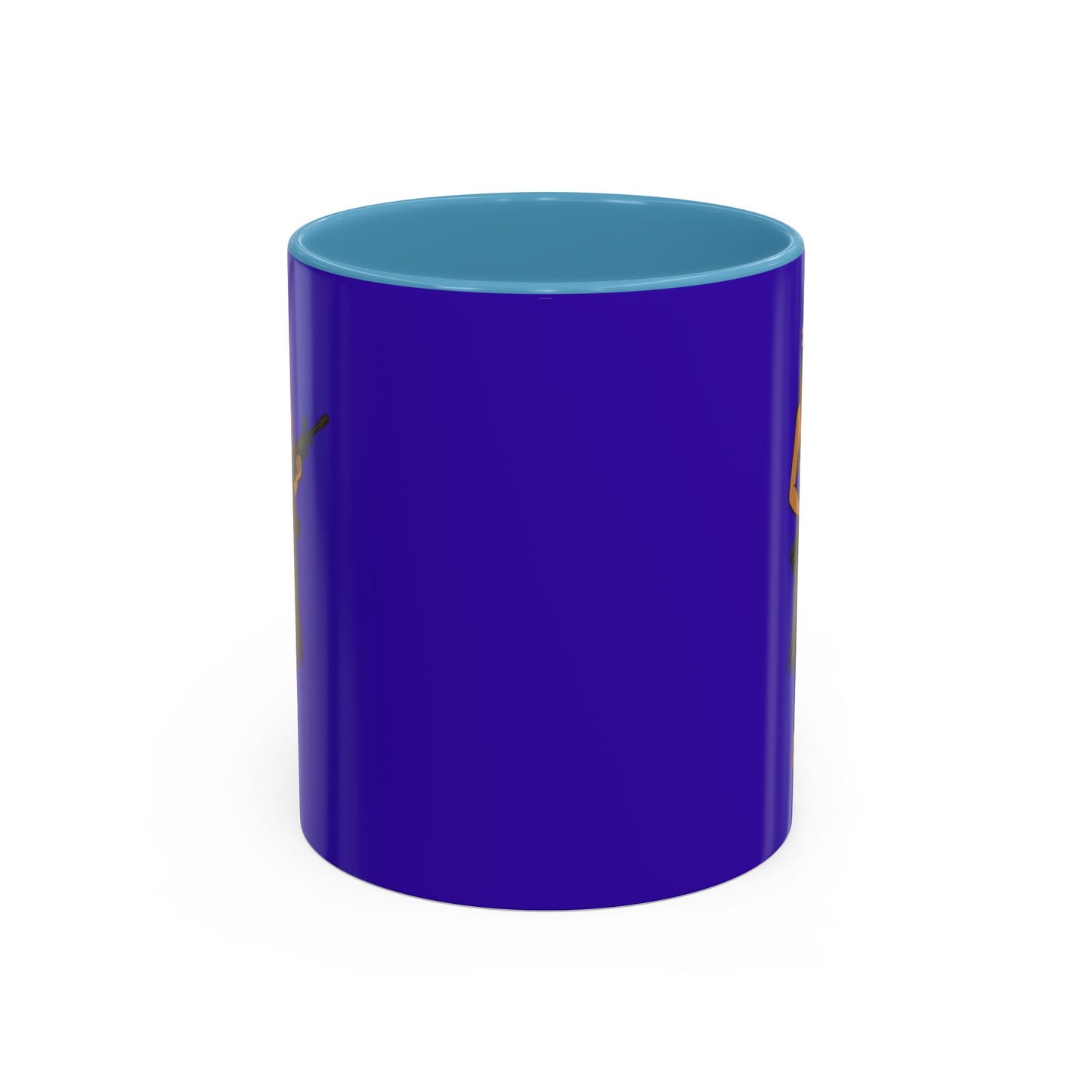 Hula Girl Packin' Heat Dark Purple Accent Mug by theGreenDragonTavern.shop
