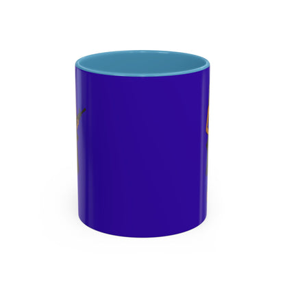 Hula Girl Packin' Heat Dark Purple Accent Mug by theGreenDragonTavern.shop