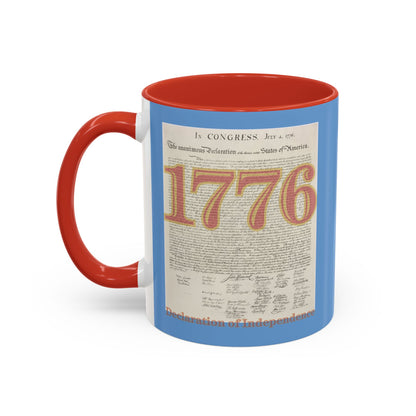 Declaration of Independence Light Blue Accent Mug by theGreenDragonTavern.shop