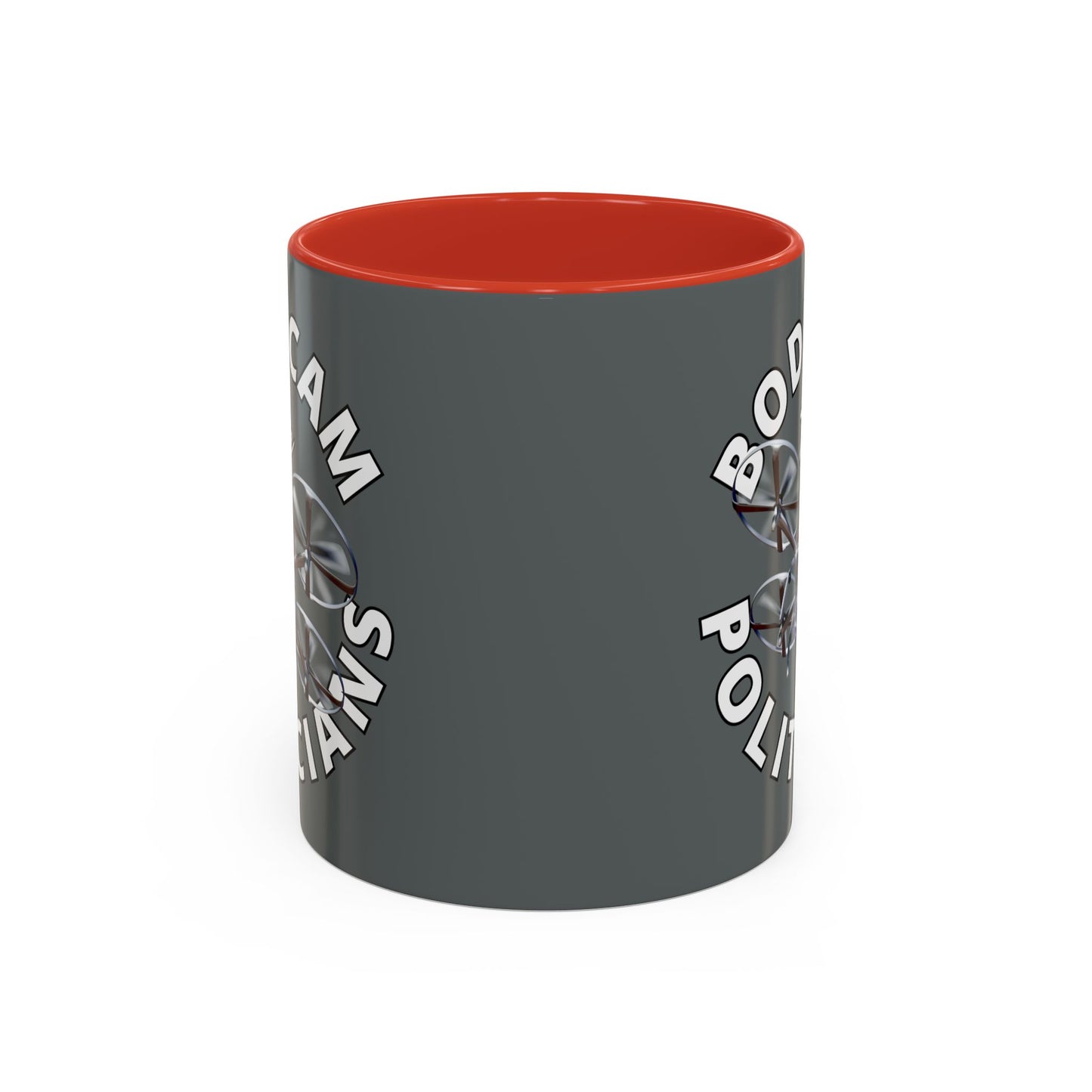 Bodycam the Politicians Drone Grey Accent Mug by theGreenDragonTavern.shop