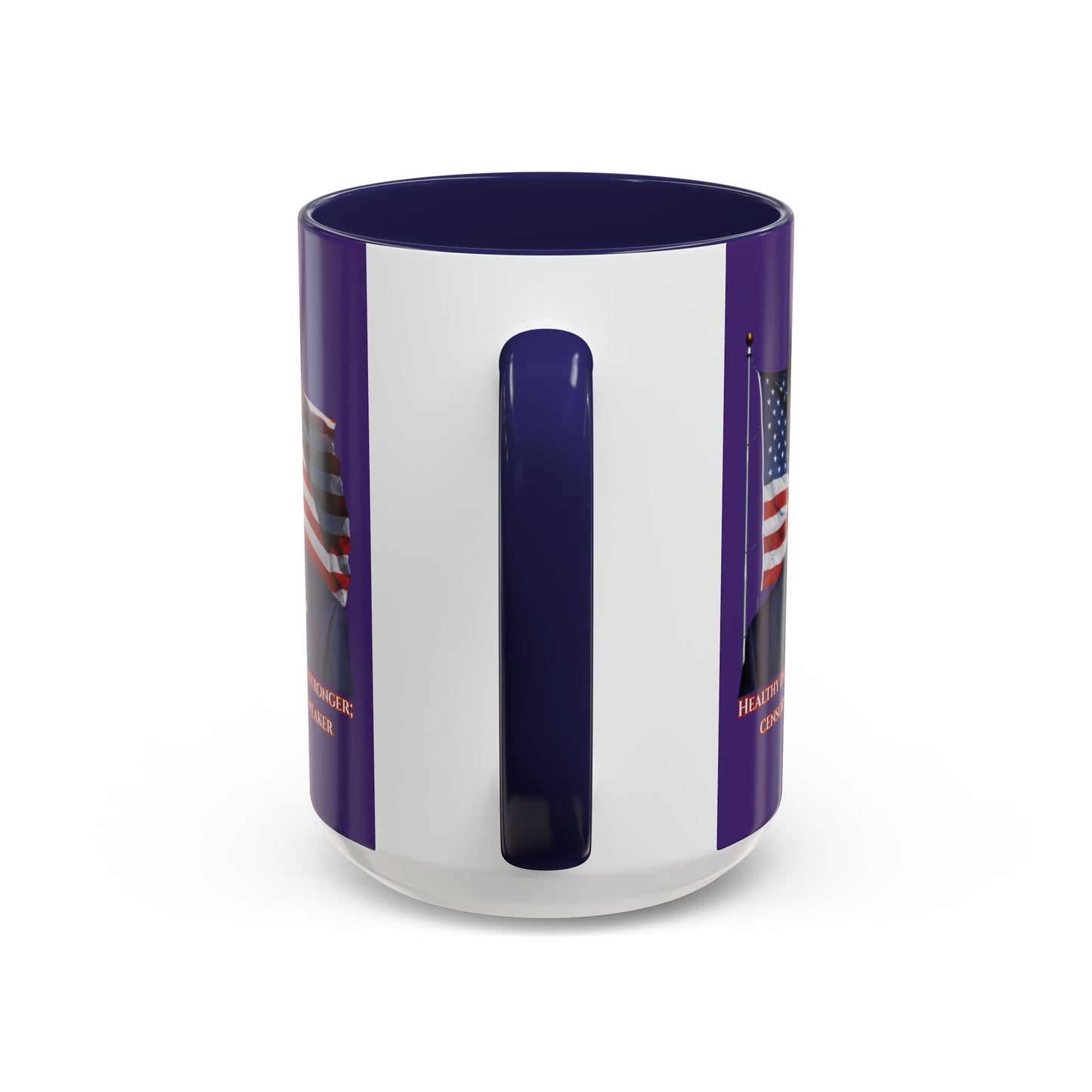 Charlie Kirk, Healthy Debate Purple Accent Mug by theGreenDragonTavern.shop