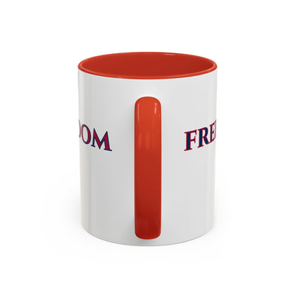 Freedom, White Accent Mug by theGreenDragonTavern.shop