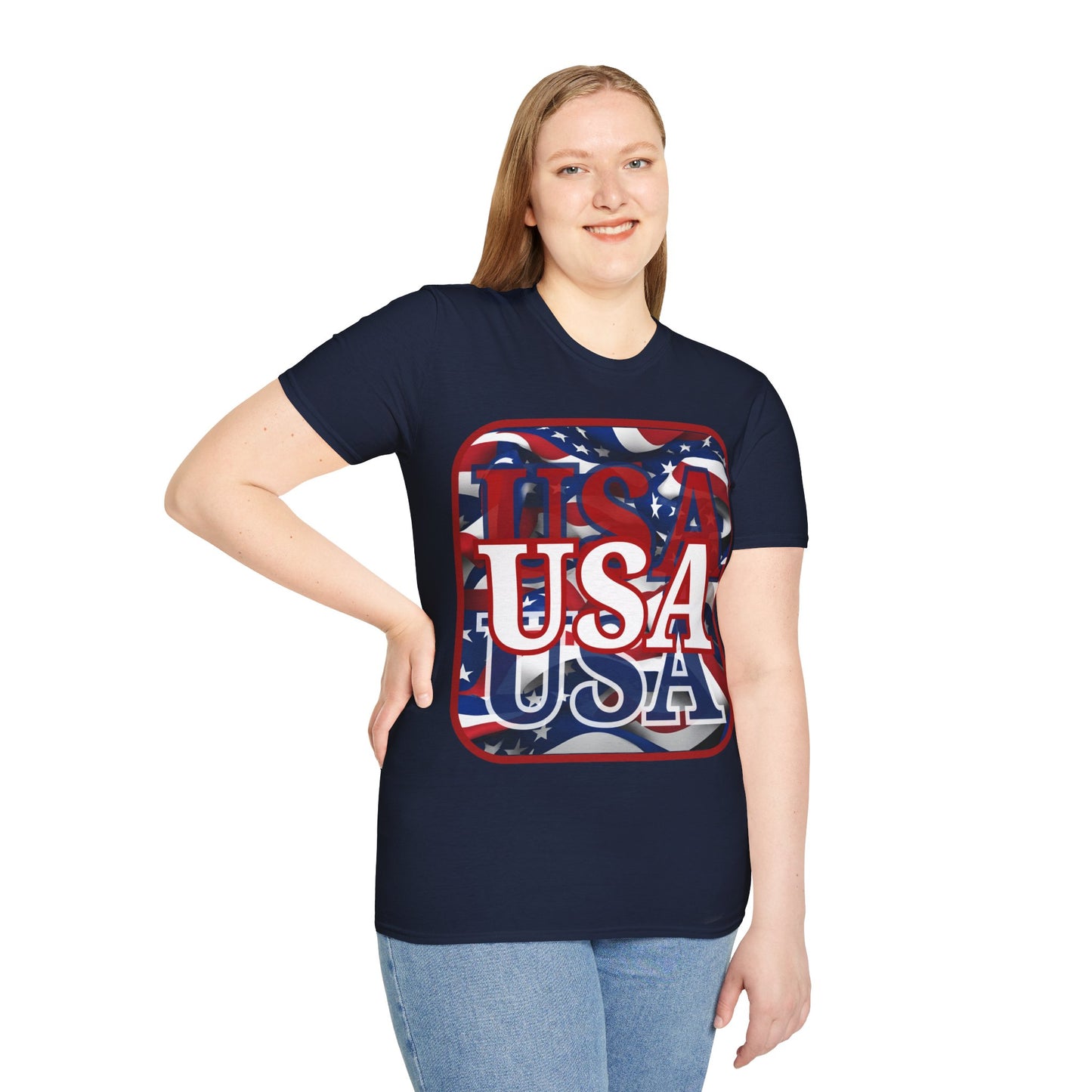 Red WHITE and Blue USA Patriot Dark colors Unisex T-Shirt by theGreenDragonTavern.shop