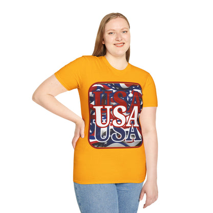 Red WHITE and Blue USA Patriot Light colors Unisex T-Shirt by theGreenDragonTavern.shop