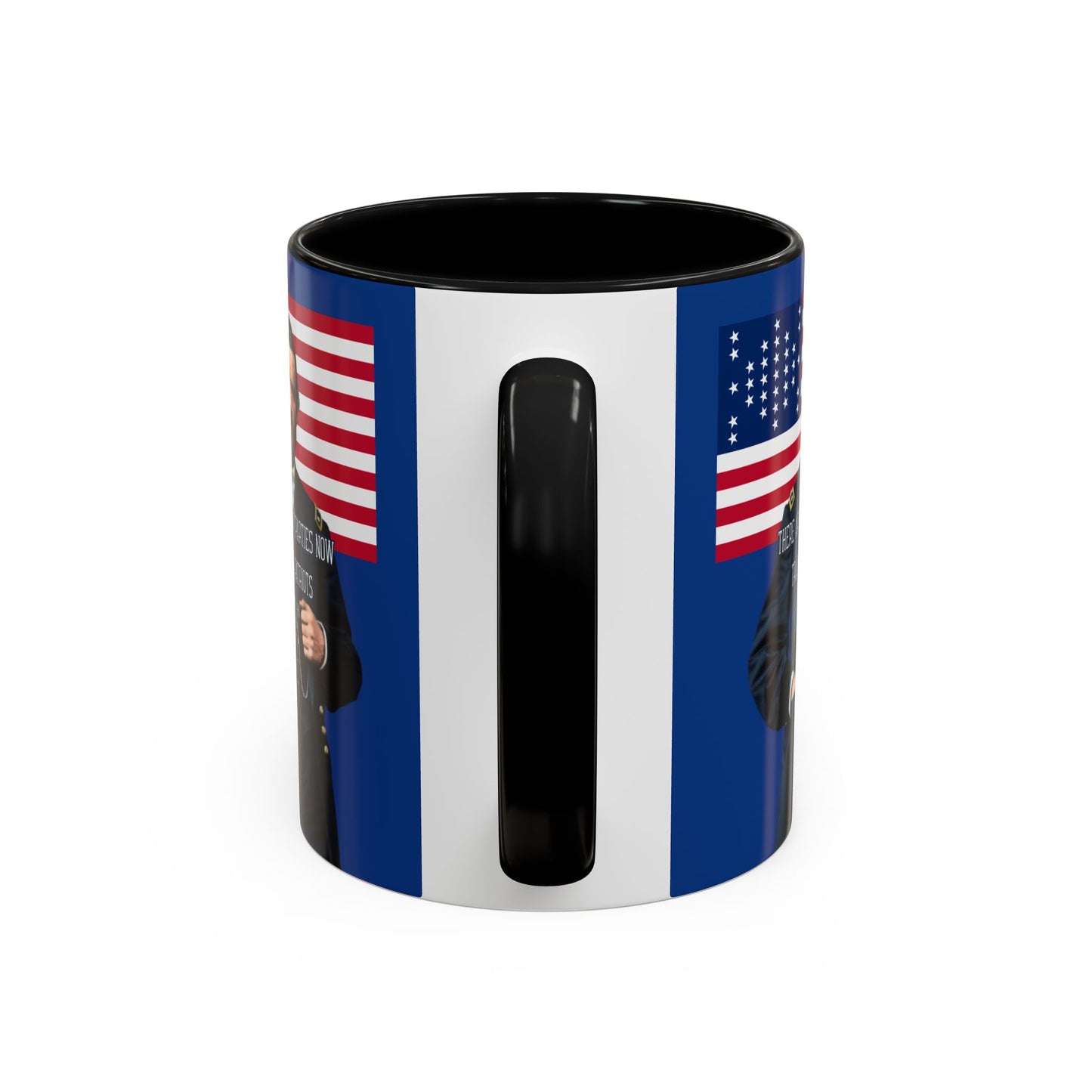"Traitors and Patriots" Ulysses Grant Dark Blue Accent Mug by theGreenDragonTavern.shop
