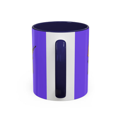 Hula Girl Packin' Heat Light Purple Accent Mug by theGreenDragonTavern.shop