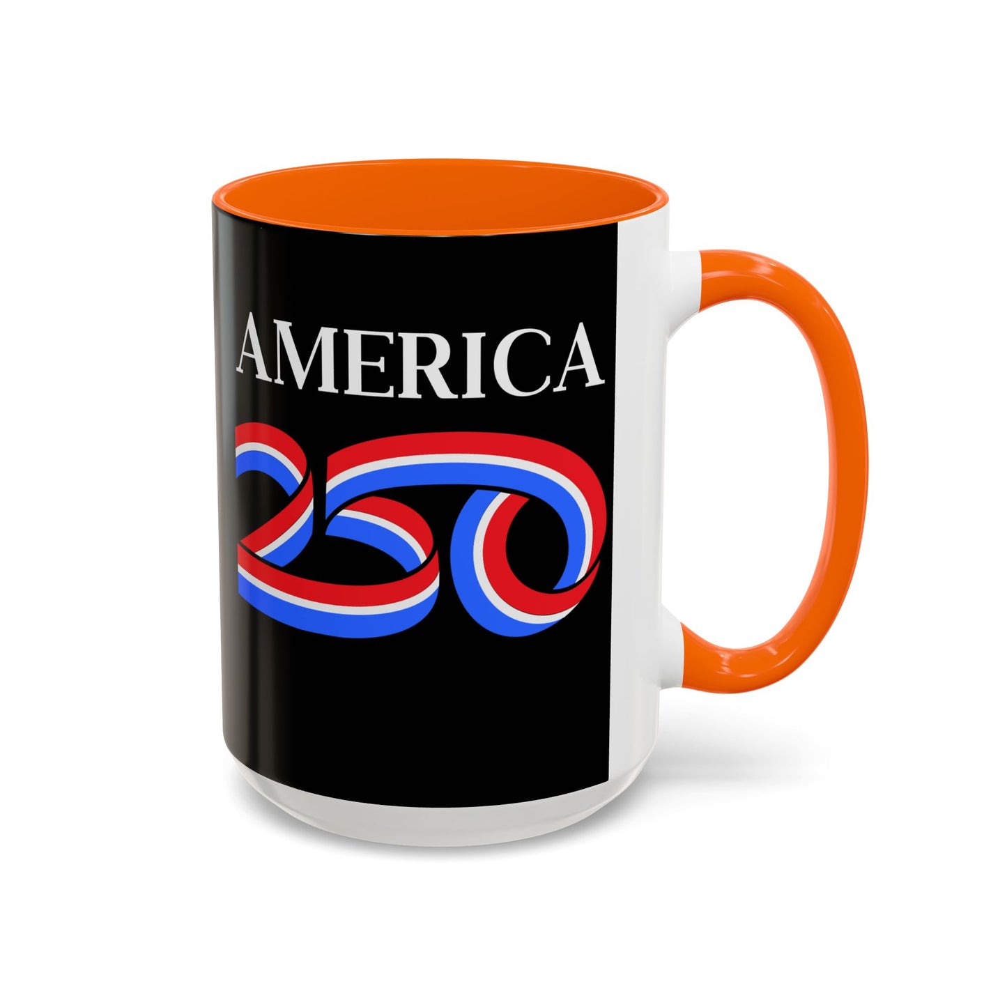America 250 Black Accent Mug by theGreenDragonTavern.shop