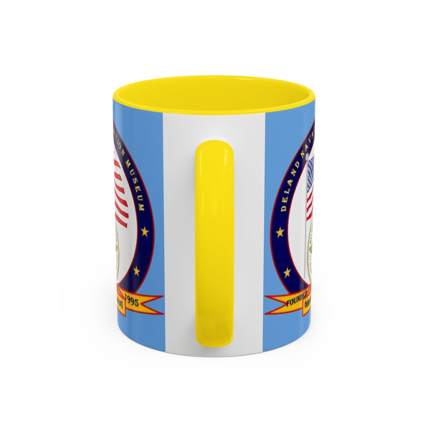 DeLand Naval Air Station Museum Light Blue Accent Mug by theGreenDragonTavern.shop