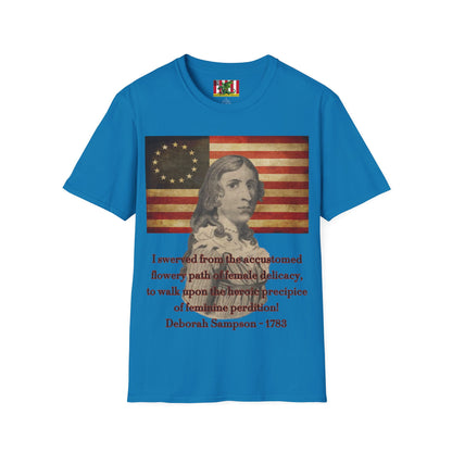 Deborah Sampson, America's Mulan Dark colors Unisex T-Shirt by theGreenDragonTavern.shop