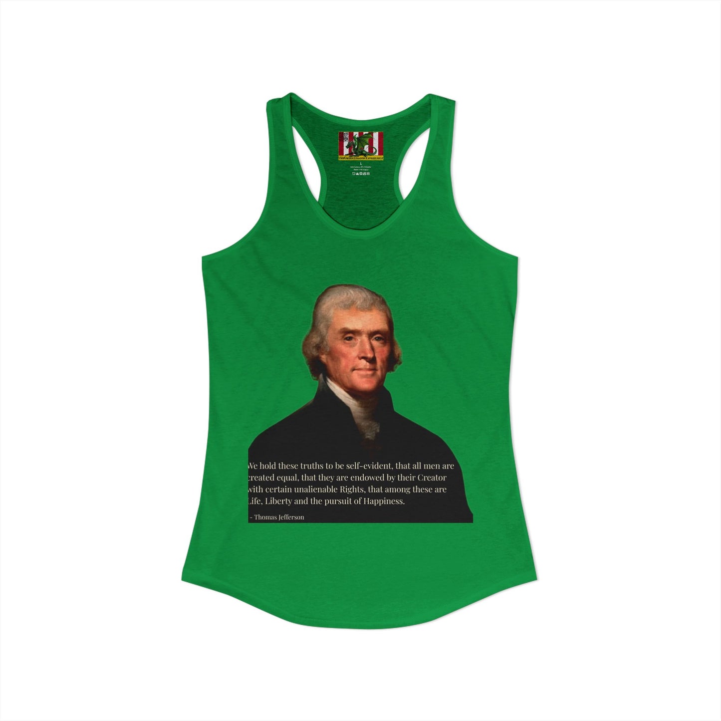 We hold these truths to be self-evident Women's Racerback Tank Top by theGreenDragonTavern.shop
