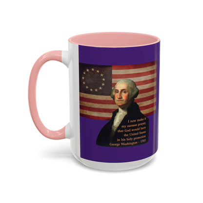 Washington's Earnest Prayer Purple Accent Mug by theGreenDragonTavern.shop