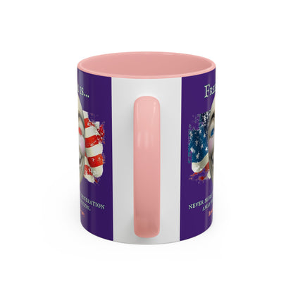Ronald Reagan Freedom Vendetta Purple Accent Mug by theGreenDragonTavern.shop