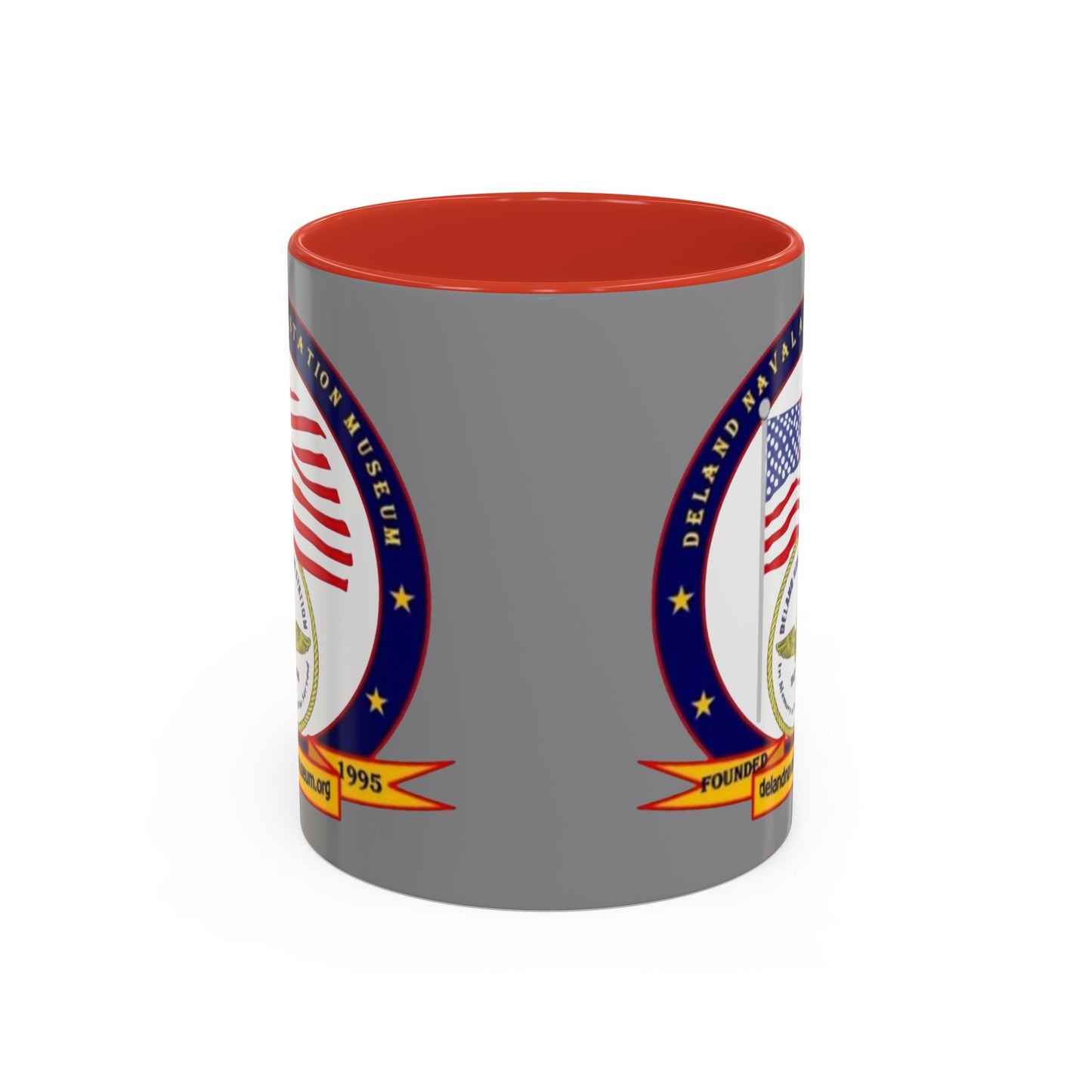 DeLand Naval Air Station Museum Grey Accent Mug by theGreenDragonTavern.shop