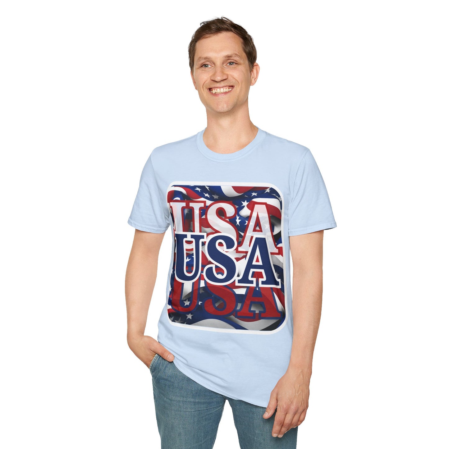 Red White and BLUE USA Patriot LTcolors Unisex T-Shirt by theGreenDragonTavern.shop