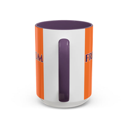 Freedom, Orange Accent Mug by theGreenDragonTavern.shop