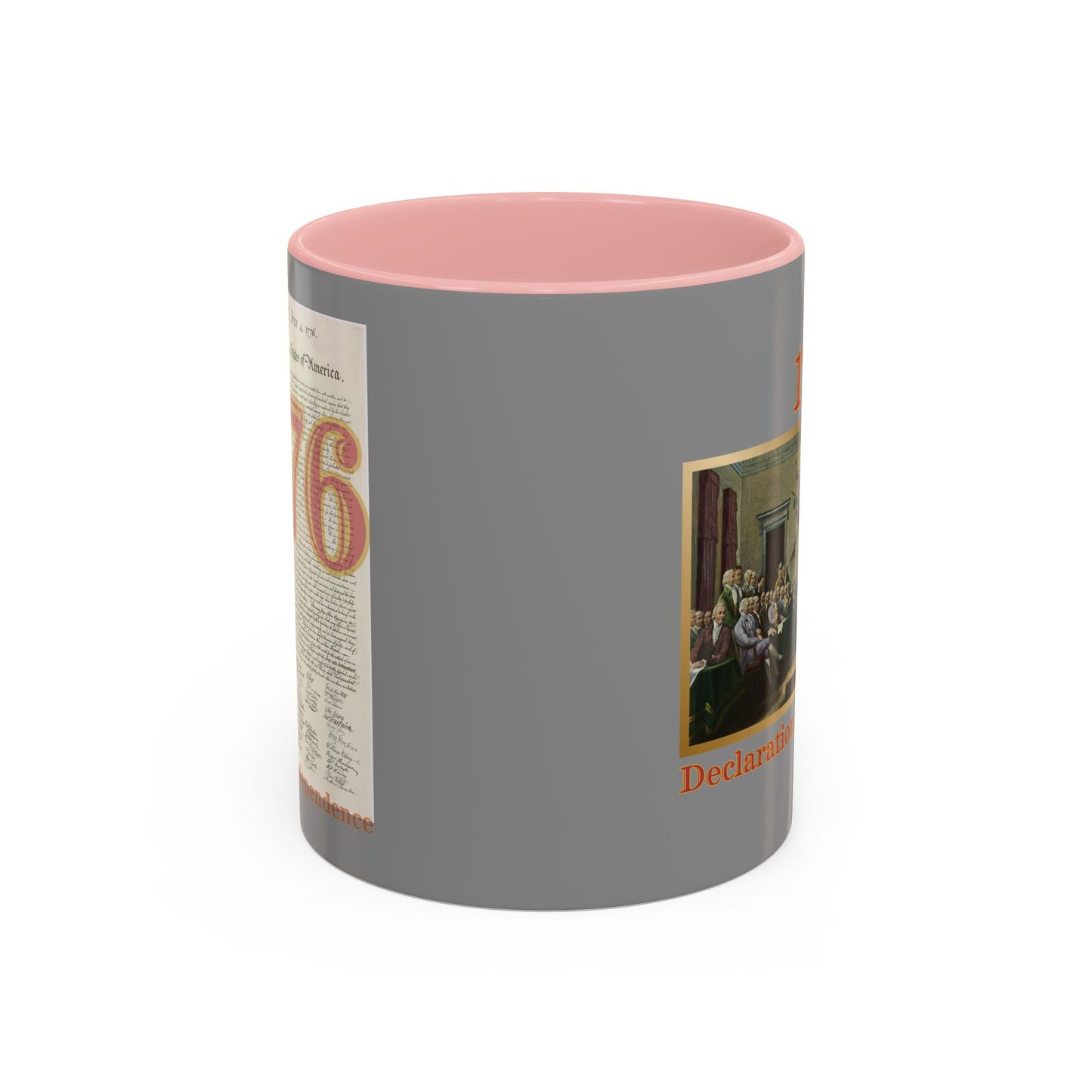 Declaration of Independence Grey Accent Mug by theGreenDragonTavern.shop