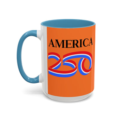 America 250 Orange Accent Mug by theGreenDragonTavern.shop