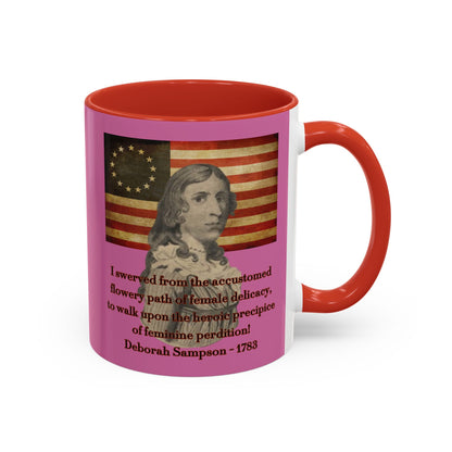 Deborah Sampson, America's Mulan Pink Accent Mug by theGreenDragonTavern.shop