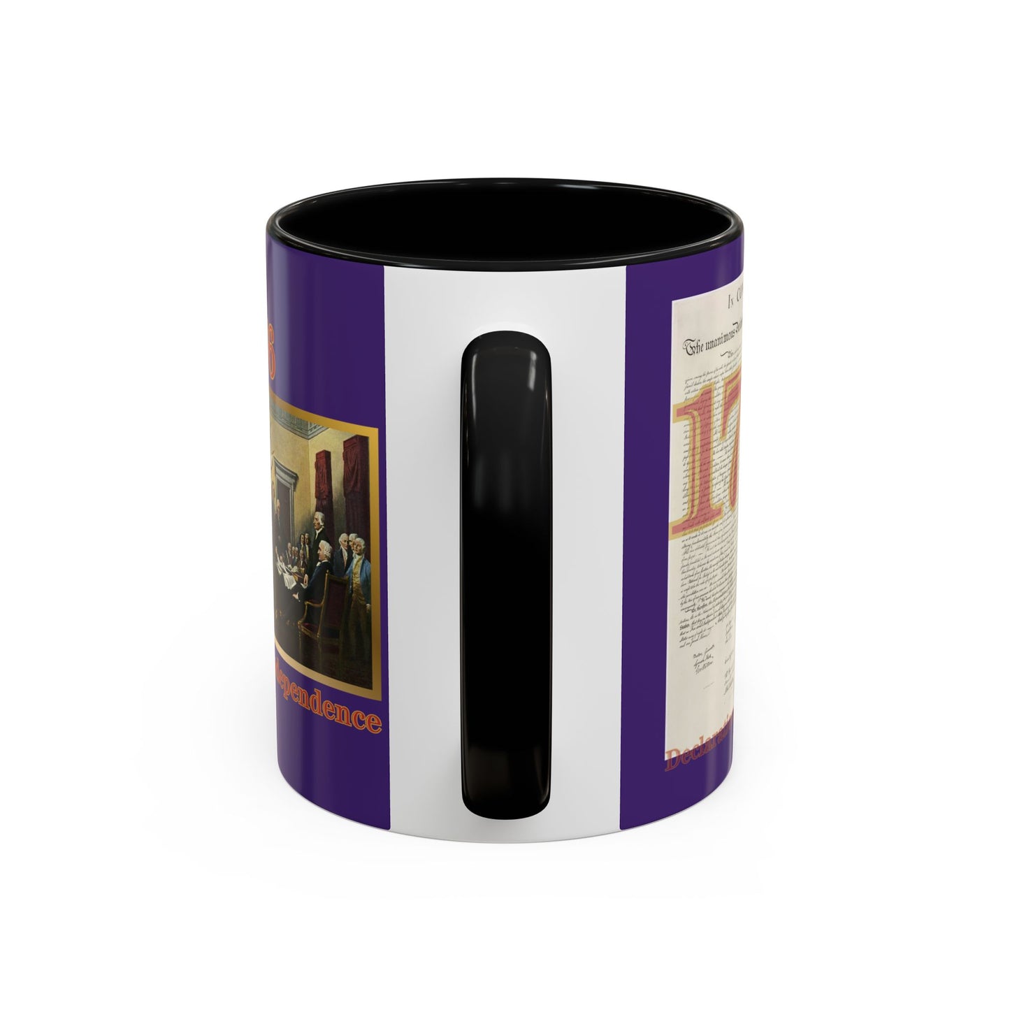 Declaration of Independence Dark Purple Accent Mug by theGreenDragonTavern.shop
