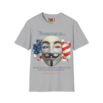 Ronald Reagan Freedom Vendetta Light colors Unisex T-Shirt by theGreenDragonTavern.shop