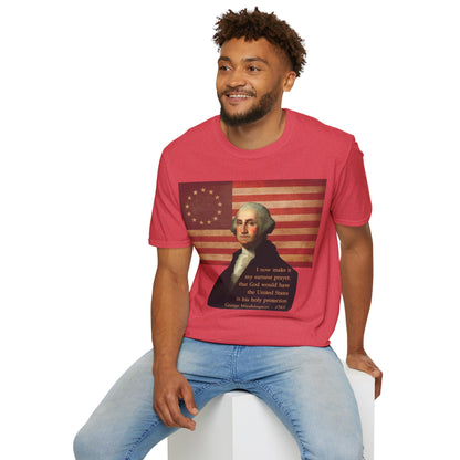 Washington's Earnest Prayer Light colors Unisex T-Shirt by theGreenDragonTavern.shop