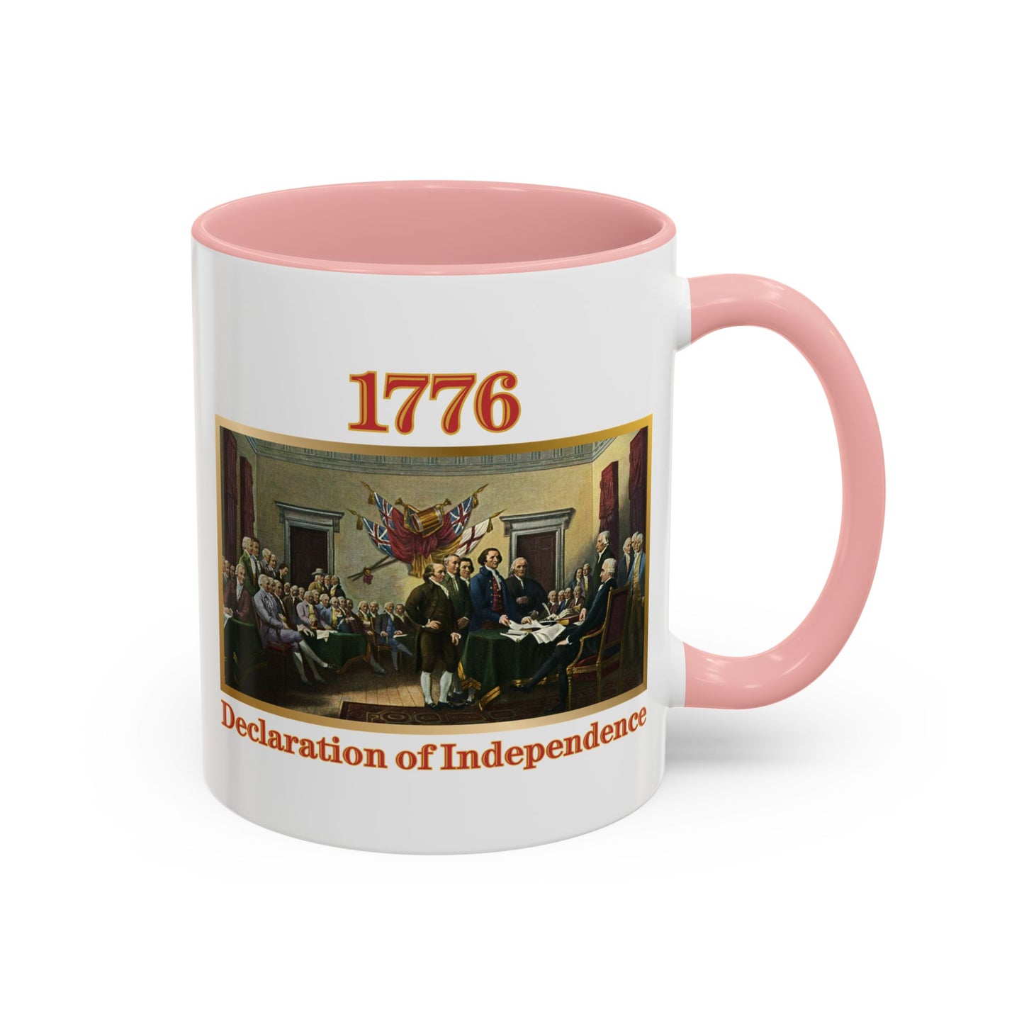 Declaration of Independence White Accent Mug by theGreenDragonTavern.shop