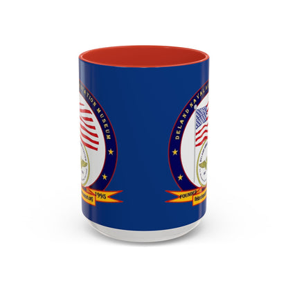 DeLand Naval Air Station Museum Blue Accent Mug by theGreenDragonTavern.shop