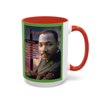 Use Me God, MLK Jr Green Accent Mug by theGreenDragonTavern.shop
