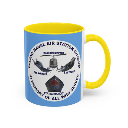DNASM 2-sided, Founding & Student Art w/WhiteBG Light Blue Accent Mug by theGreenDragonTavern.shop