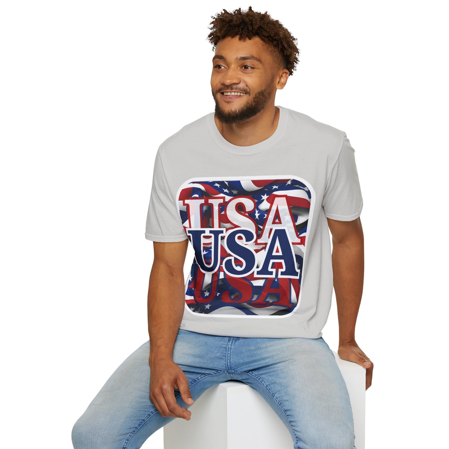 Red White and BLUE USA Patriot Light colors Unisex T-Shirt by theGreenDragonTavern.shop