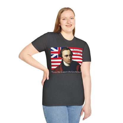 Patrick Henry Dark colors Unisex T-Shirt by theGreenDragonTavern.shop