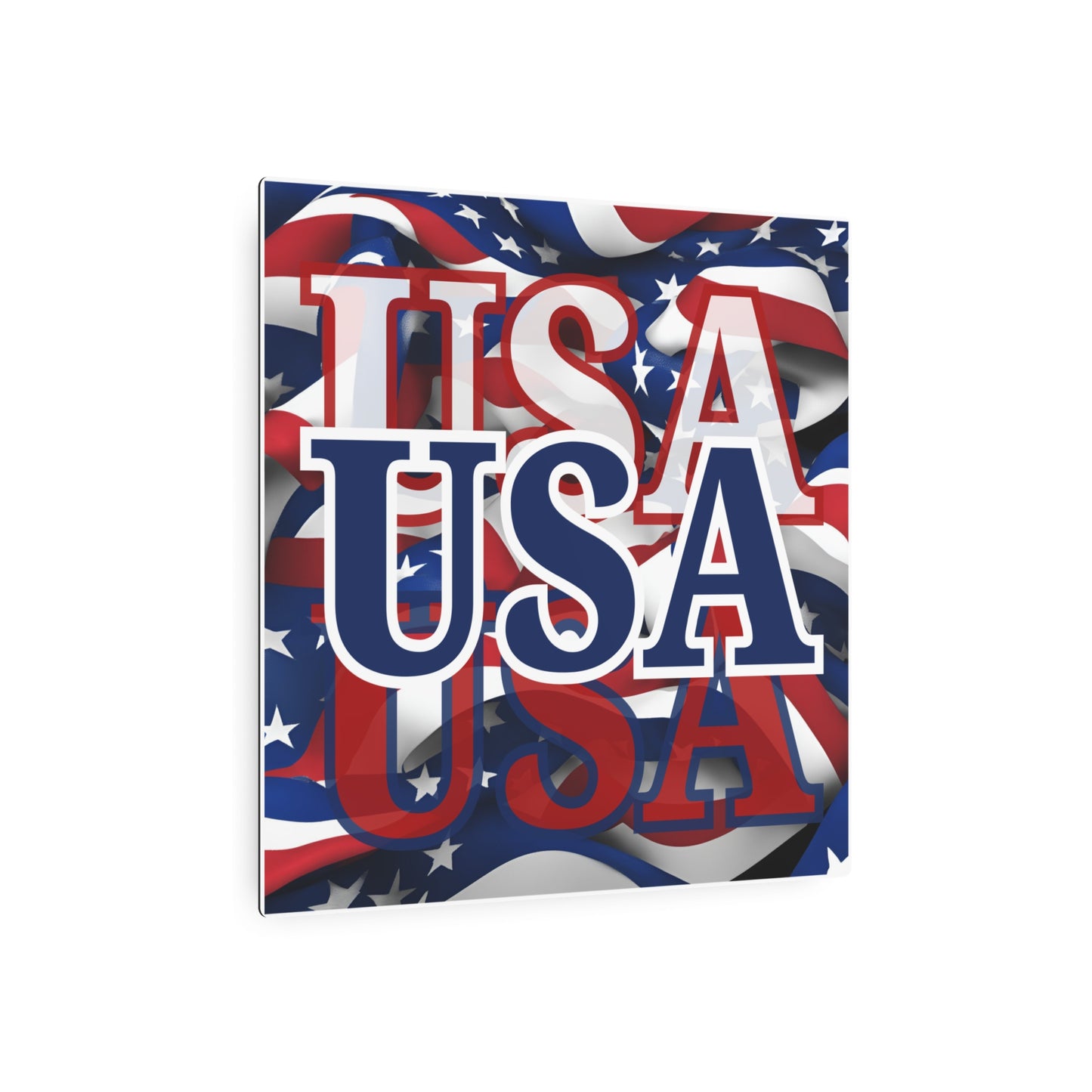 USA! USA! USA Blue Center Metal Art Sign by theGreenDragonTavern.shop