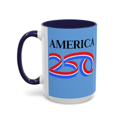 America 250 Light Blue Accent Mug by theGreenDragonTavern.shop
