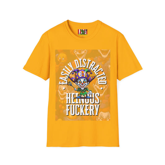 Easily Distracted by Heinous Fuckery Little Jincs LTcolors Unisex T-Shirt by theGreenDragonTavern.shop