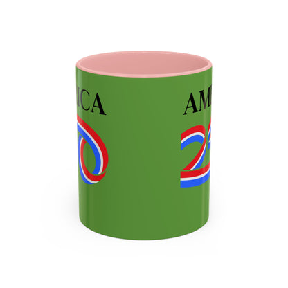 America 250 Green Accent Mug by theGreenDragonTavern.shop