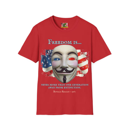 Ronald Reagan Freedom Vendetta Light colors Unisex T-Shirt by theGreenDragonTavern.shop