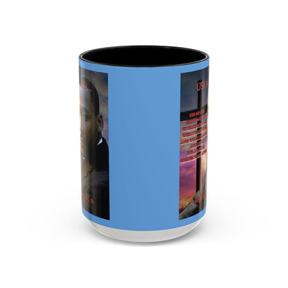 Use Me God, MLK Jr Blue Accent Mug by theGreenDragonTavern.shop