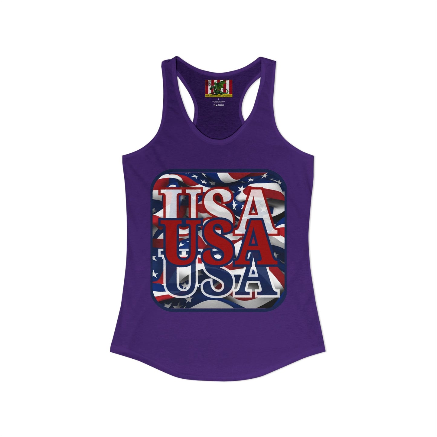 RED White and Blue USA Patriot Women's Racerback Tank Top by theGreenDragonTavern.shop