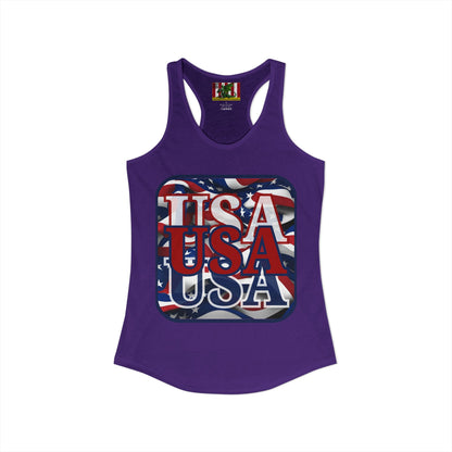 RED White and Blue USA Patriot Women's Racerback Tank Top by theGreenDragonTavern.shop