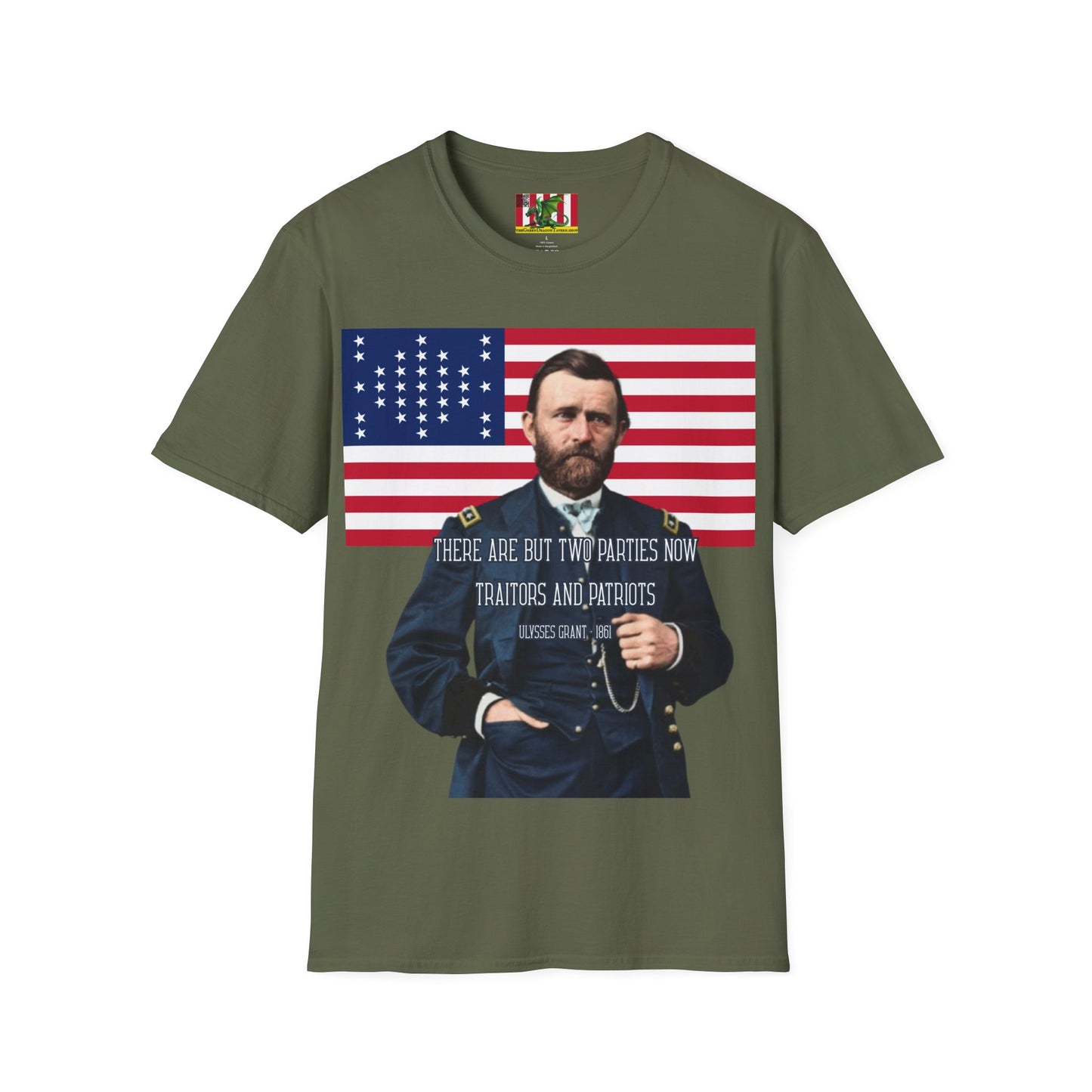 "Traitors and Patriots" Ulysses Grant Dark colors Unisex T-Shirt by theGreenDragonTavern.shop