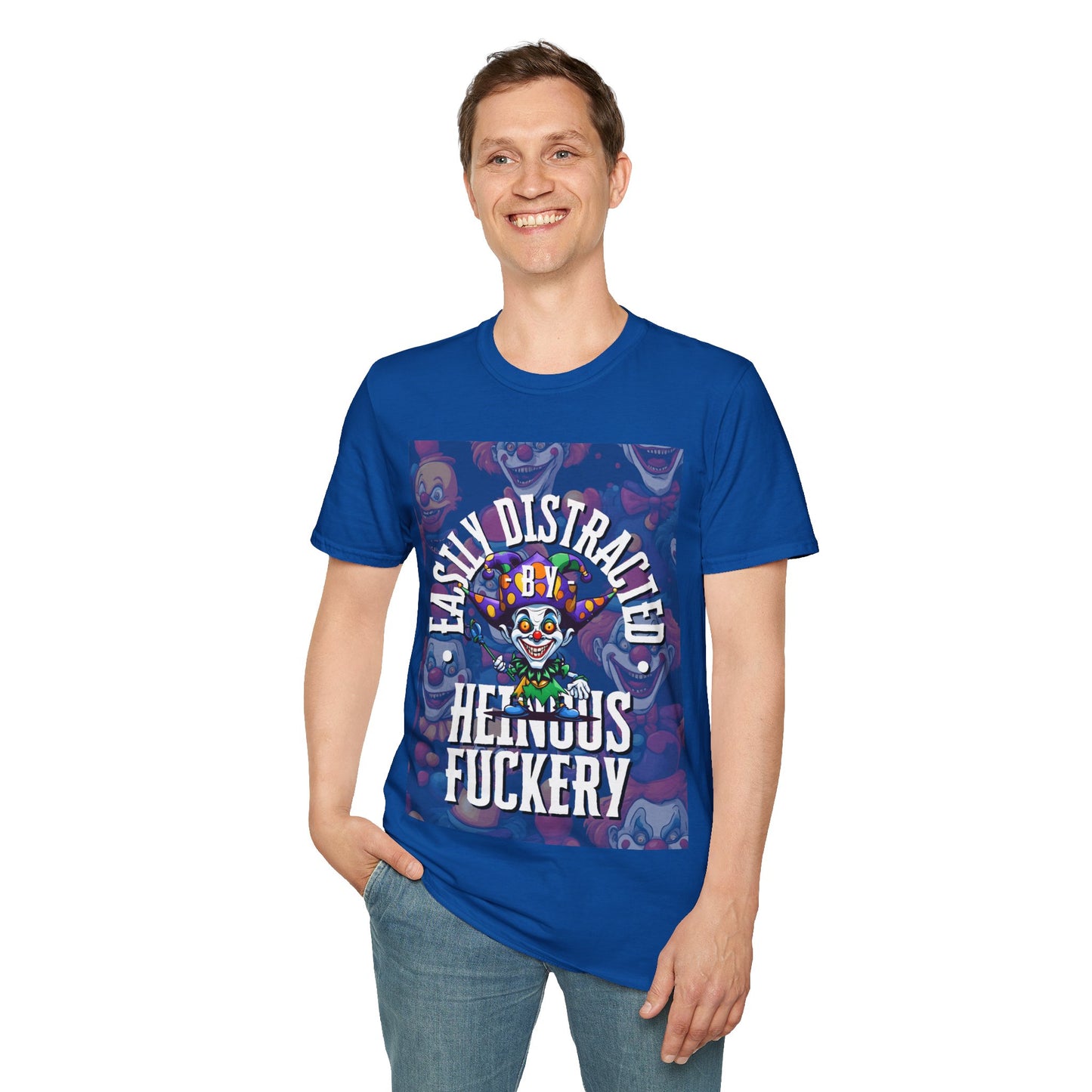 Easily Distracted by Heinous Fuckery Little Jincs DKcolors Unisex T-Shirt by theGreenDragonTavern.shop