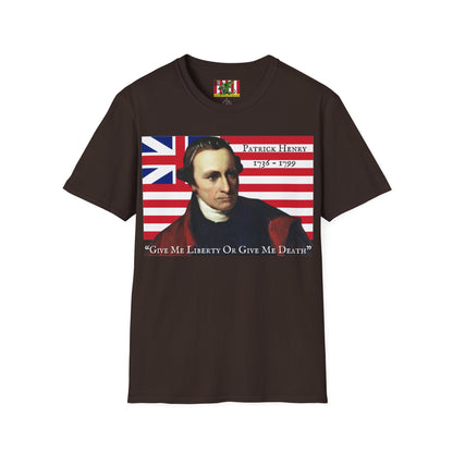 Patrick Henry Dark colors Unisex T-Shirt by theGreenDragonTavern.shop