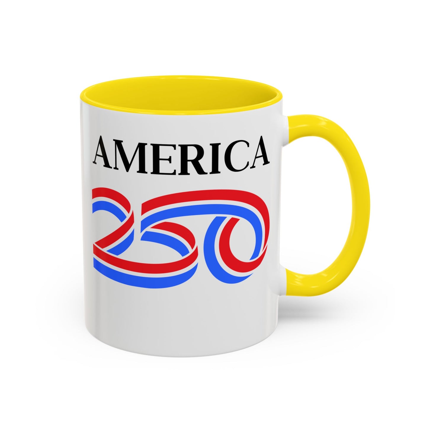 America 250 White Accent Mug by theGreenDragonTavern.shop